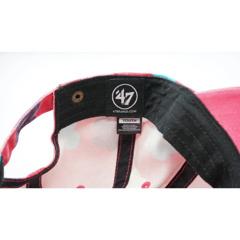 Tampa Bay Rays '47‎ Pink Adjustable Strapback Hat / Cap Floral Pattern Youth